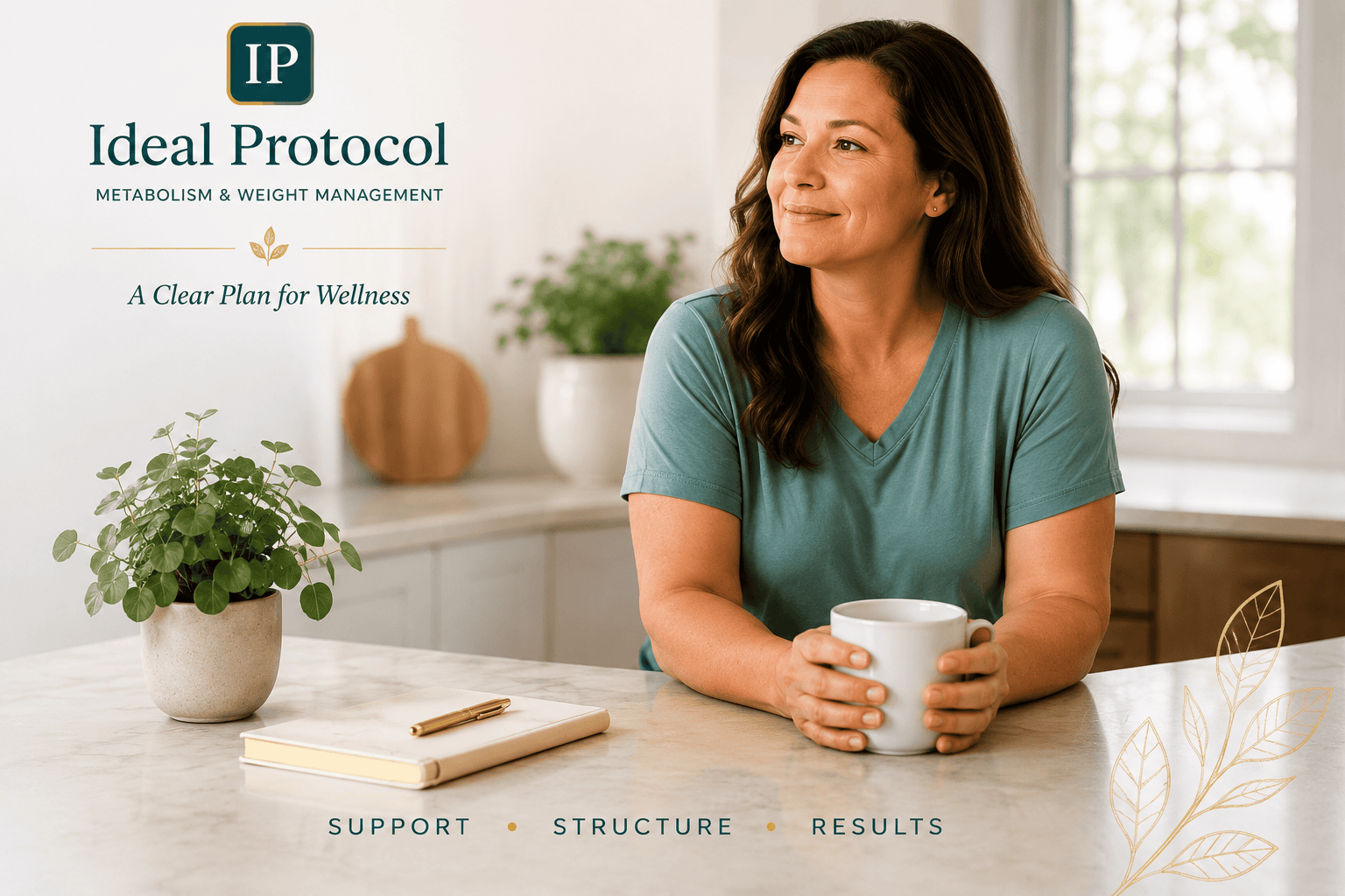 Ideal Protocol client beginning a clear wellness plan with support, structure, and results